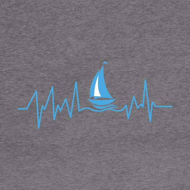 Heartbeat Boating Funny Boat Lover Dad Gift by macshoptee